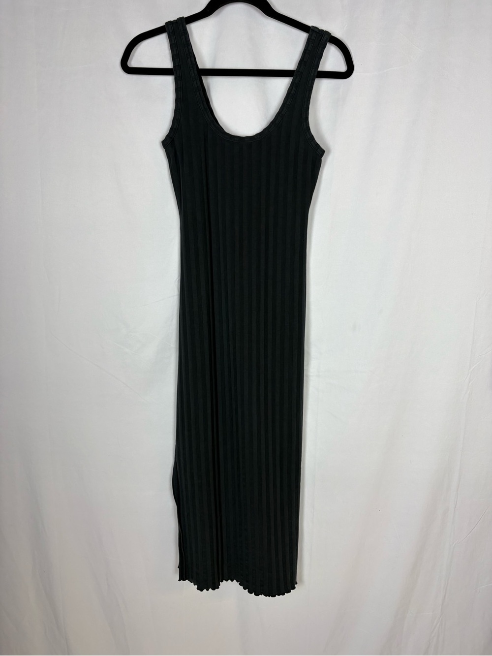 aerie Charcoal Ribbed Tank Maxi Dress